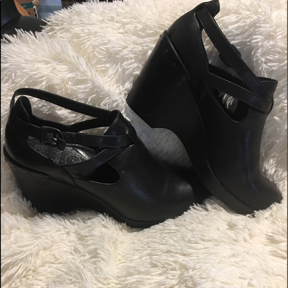 Dansko Franka Black Leather Clog Shoe Bootie HTF Ortho Comfort Arch Support SALE